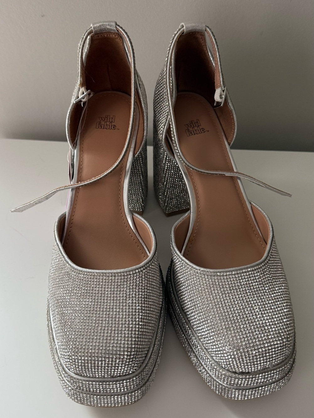 Wild Fable - Silver Glitter Platform Heels - Size 8 NWT - Picture 3 of 5